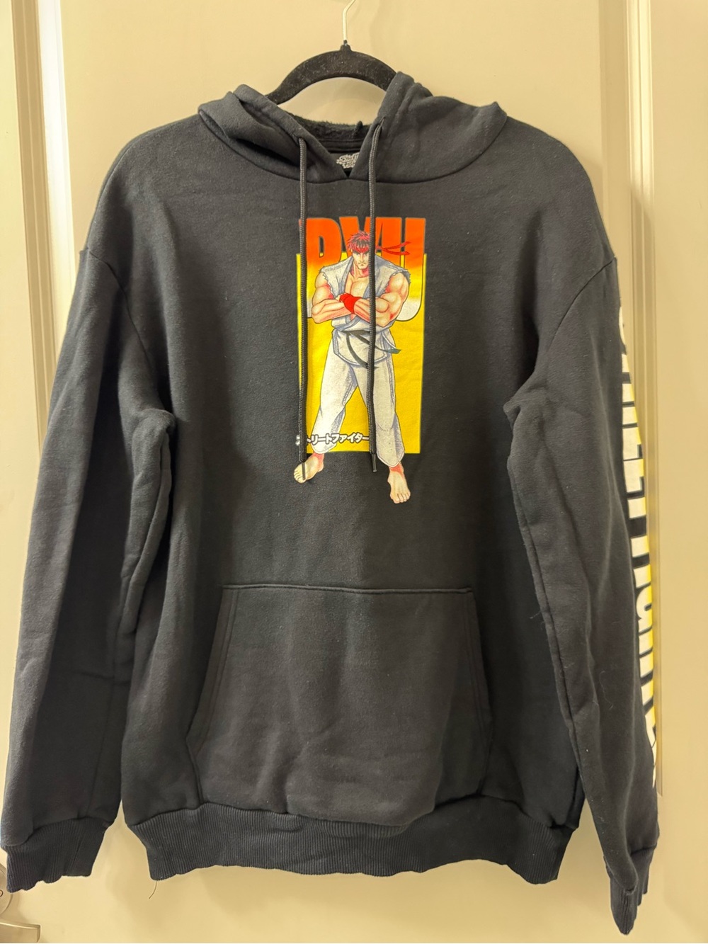 Street Fighter Capcom Ryu Vega E. Honda Y2K Graphic Pullover Hoodie Men’s M